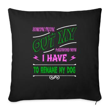 bday hacker fans déclaration géniale dictons drôles - Housse de coussin décorative 45 x 45 cm - noir - Devant