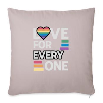 Rainbow unisex love for everyone - Sofakissenbezug 45 x 45 cm - helles Taupe - Vorne