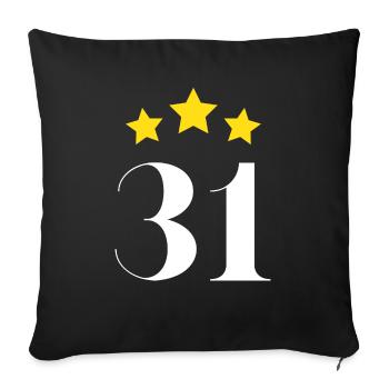 31e anniversaire étoilé - Housse de coussin décorative 45 x 45 cm - noir - Devant