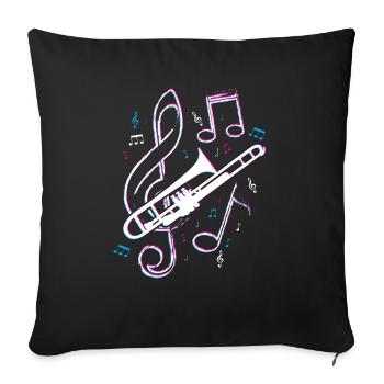 Posaune Musik Orchester - Sofakissenbezug 45 x 45 cm - Schwarz - Vorne