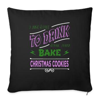 présent alimentation équilibrée barbe gang vigneron enseigner - Housse de coussin décorative 45 x 45 cm - noir - Devant
