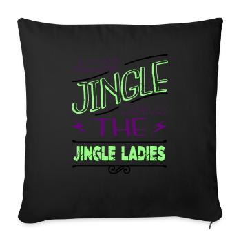 drôle d’anniversaire de Noël dork sous le sapin - Housse de coussin décorative 45 x 45 cm - noir - Devant