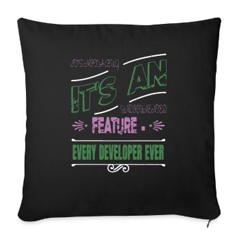 Geek Computer - Sofa pillowcase 17,3'' x 17,3'' (45 x 45 cm) - black - Front