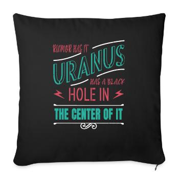 happy funny sayings astronomy stuff spaceship - Sofakissenbezug 45 x 45 cm - Schwarz - Vorne
