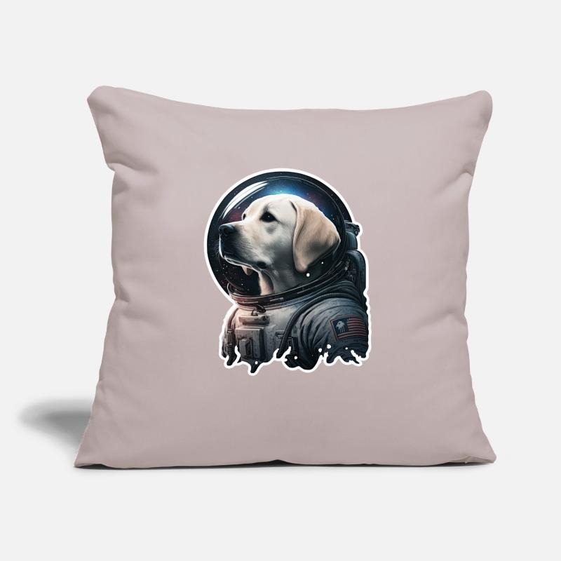 Labrador dans l’espace, drôles de chiens, Spacedogo! Housse de coussin décorative 45 x 45 cm