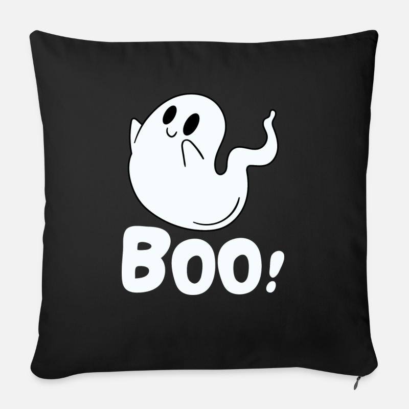 Boo Geist - Sofakissenbezug 45 x 45 cm - Schwarz