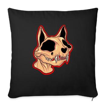 Catskull - Housse de coussin décorative 45 x 45 cm - noir - Devant