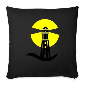 Lighthouse 01 - Sofa pillowcase 17,3'' x 17,3'' (45 x 45 cm) - black - Front