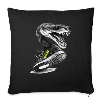 snake - Sofakissenbezug 45 x 45 cm - Schwarz - Vorne