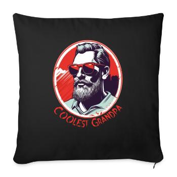 Grand-père le plus cool - Housse de coussin décorative 45 x 45 cm - noir - Devant