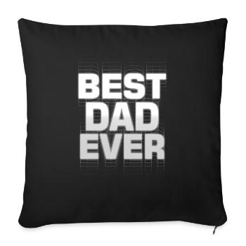 best dad ever - Sofa pillowcase 17,3'' x 17,3'' (45 x 45 cm) - black - Front