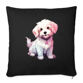 Doux art maltais - Housse de coussin décorative 45 x 45 cm - noir - Devant