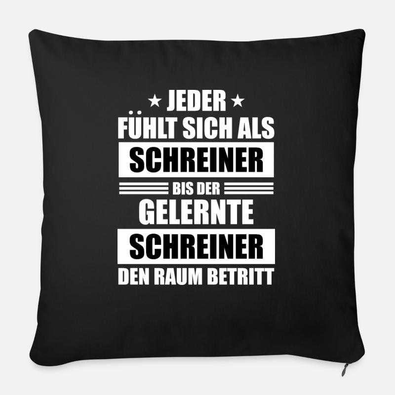 Handwerker Handyman Handwerk Werkzeug Baustelle - Sofakissenbezug 45 x 45 cm - Schwarz