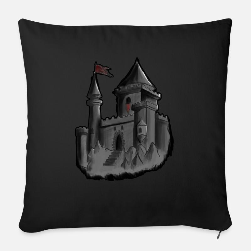 Burg - Sofakissenbezug 45 x 45 cm - Schwarz