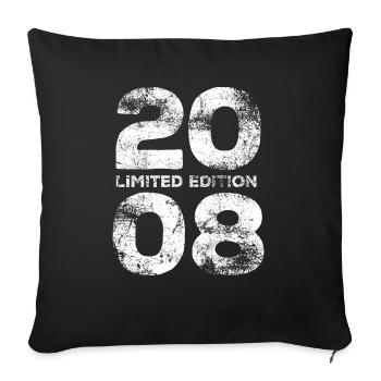 Limited Edition 2008 - Birthday Gift - Sofa pillowcase 17,3'' x 17,3'' (45 x 45 cm) - black - Front