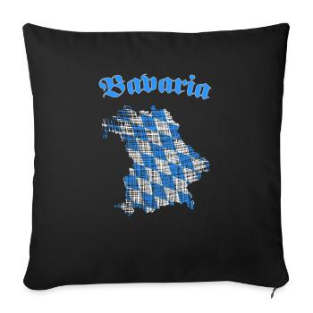 Bavaria Bayern - Sofakissenbezug 45 x 45 cm - Schwarz - Vorne