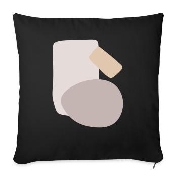 Conception abstraite de différentes formes - Housse de coussin décorative 45 x 45 cm - noir - Devant