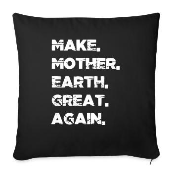 Happy Humor Plant Gift Vegetarian Sayings - Sofa pillowcase 17,3'' x 17,3'' (45 x 45 cm) - black - Front