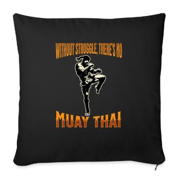 Muay Thai Boxing Muay Thai - Sofakissenbezug 45 x 45 cm - Schwarz - Vorne