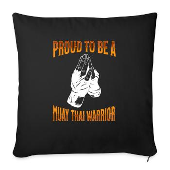 Muay Thai Boxing Muay Thai - Sofakissenbezug 45 x 45 cm - Schwarz - Vorne