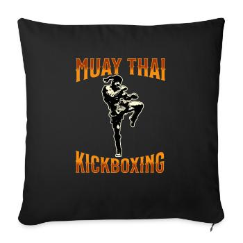 Muay Thaï Boxe Muay Thaï - Housse de coussin décorative 45 x 45 cm - noir - Devant