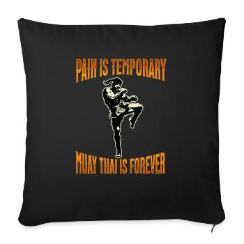 Muay Thai Boxing Muay Thai - Sofakissenbezug 45 x 45 cm - Schwarz - Vorne
