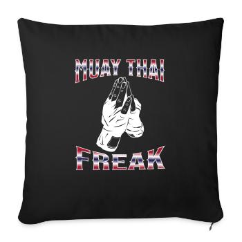 Muay Thaï Boxe Muay Thaï - Housse de coussin décorative 45 x 45 cm - noir - Devant
