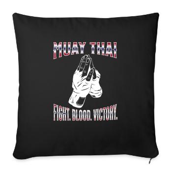 Muay Thaï Boxe Muay Thaï - Housse de coussin décorative 45 x 45 cm - noir - Devant