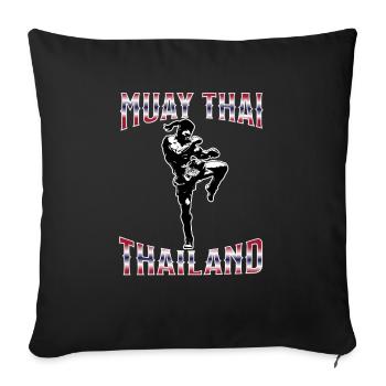 Muay Thaï Boxe Muay Thaï - Housse de coussin décorative 45 x 45 cm - noir - Devant
