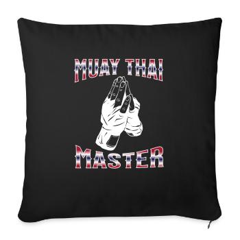 Muay Thai Boxing Muay Thai - Sofa pillowcase 17,3'' x 17,3'' (45 x 45 cm) - black - Front