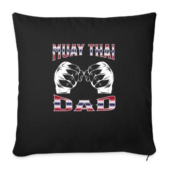 Muay Thaï Boxe Muay Thaï - Housse de coussin décorative 45 x 45 cm - noir - Devant