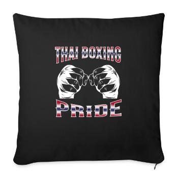 Muay Thai Boxing Muay Thai - Sofakissenbezug 45 x 45 cm - Schwarz - Vorne
