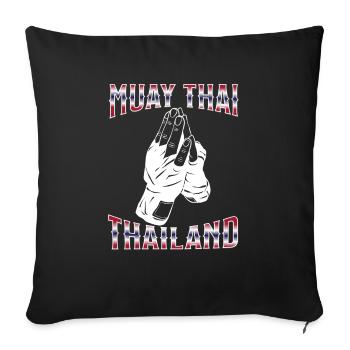 Muay Thai Boxing Muay Thai - Sofakissenbezug 45 x 45 cm - Schwarz - Vorne