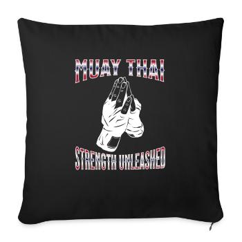 Muay Thaï Boxe Muay Thaï - Housse de coussin décorative 45 x 45 cm - noir - Devant