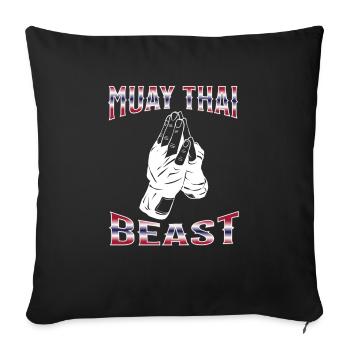 Muay Thaï Boxe Muay Thaï - Housse de coussin décorative 45 x 45 cm - noir - Devant