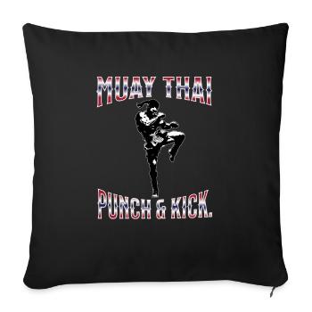 Muay Thaï Boxe Muay Thaï - Housse de coussin décorative 45 x 45 cm - noir - Devant