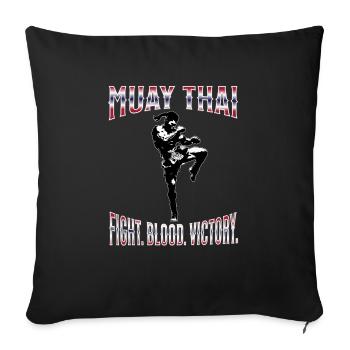 Muay Thaï Boxe Muay Thaï - Housse de coussin décorative 45 x 45 cm - noir - Devant
