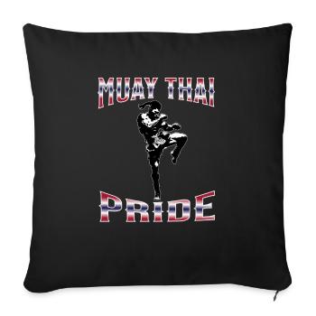 Muay Thaï Boxe Muay Thaï - Housse de coussin décorative 45 x 45 cm - noir - Devant