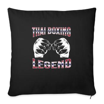 Muay Thaï Boxe Muay Thaï - Housse de coussin décorative 45 x 45 cm - noir - Devant