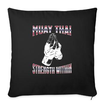 Muay Thaï Boxe Muay Thaï - Housse de coussin décorative 45 x 45 cm - noir - Devant