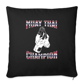 Muay Thaï Boxe Muay Thaï - Housse de coussin décorative 45 x 45 cm - noir - Devant