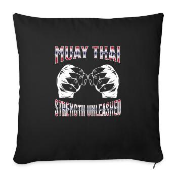 Muay Thai Boxing Muay Thai - Sofakissenbezug 45 x 45 cm - Schwarz - Vorne