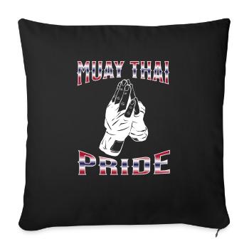 Muay Thai Boxing Muay Thai - Sofakissenbezug 45 x 45 cm - Schwarz - Vorne