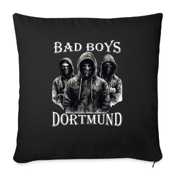 Bad Boys Dortmund for Dortmund Ultras & Fans - Sofa pillowcase 17,3'' x 17,3'' (45 x 45 cm) - black - Front
