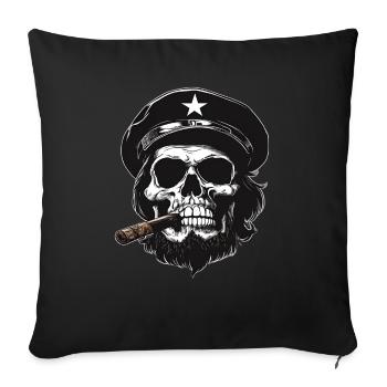 Crâne du Che - Housse de coussin décorative 45 x 45 cm - noir - Devant