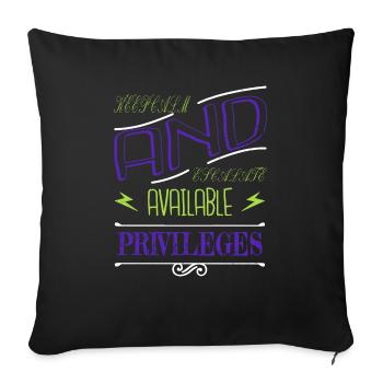 and free wifi hacker birthday present idea analyst - Sofa pillowcase 17,3'' x 17,3'' (45 x 45 cm) - black - Front
