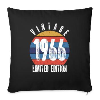 Vintage 1966 Limited Edition - Sofa pillowcase 17,3'' x 17,3'' (45 x 45 cm) - black - Front