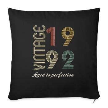 32 Birthday Gift - 1992 - Sofa pillowcase 17,3'' x 17,3'' (45 x 45 cm) - black - Front