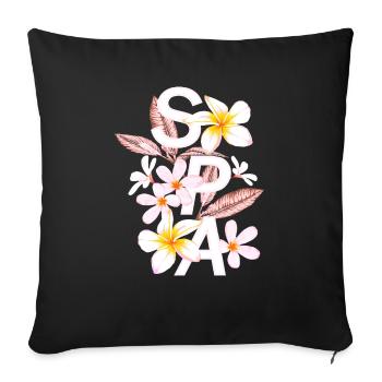 Women girl power design art female feminism SPA - Sofa pillowcase 17,3'' x 17,3'' (45 x 45 cm) - black - Front