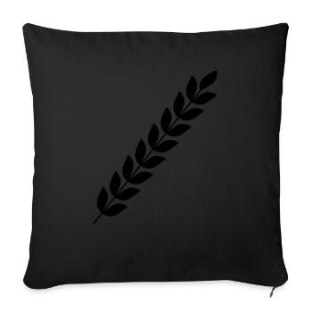 blé - Housse de coussin décorative 45 x 45 cm - noir - Devant